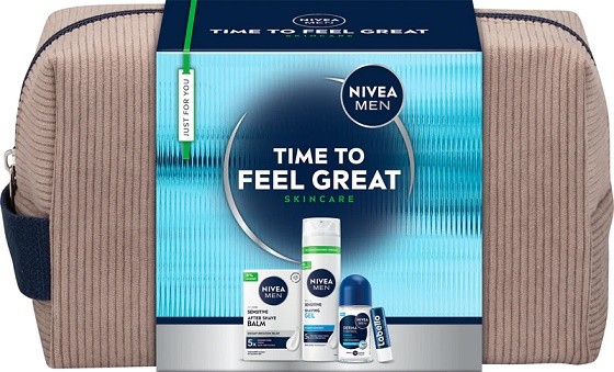 Kazeta Nivea Bag sensitive,VPH 100ml,gel na holení 200ml.. - Kosmetika Pro muže Dárkové kazety